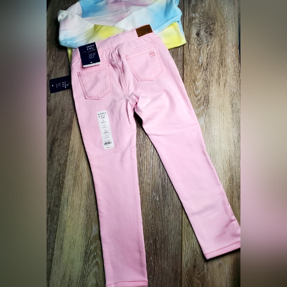 Girl's crown & ivy pink adjustable waist  jeggings Size 5 - Picture 5 of 8